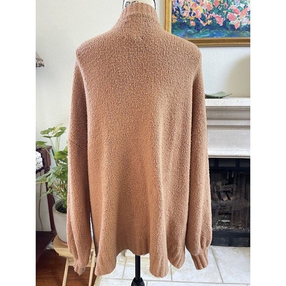 Aerie Oversized Bubble Sleeve Cardigan Brown Medium - Picture 8 of 13